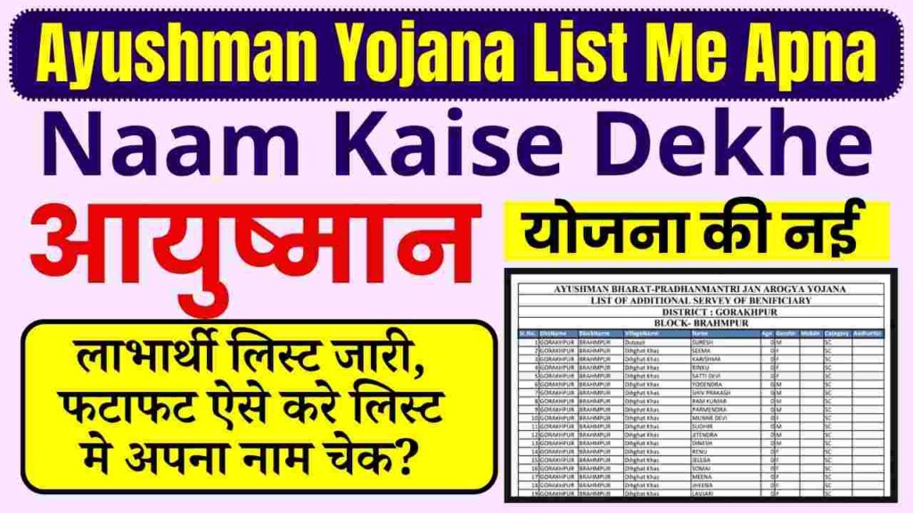 Ayushman Bharat Yojana List Me Naam kaise Dekhe: ऐसे देखें आयुष्मान योजना में अपना नाम, मिलेगा 5 लाख का स्वास्थ्य बीमा